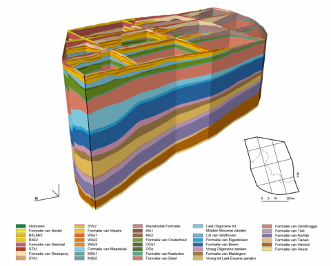 hydrogeologische model van H3O-De Kempen